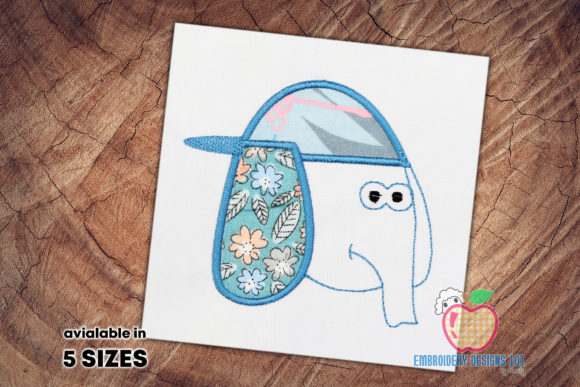 Review: Cartoon Elephant Wearing Hat Applique