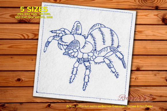 Review: Creepy Mygalomorphae Spider Redwork for Apparel